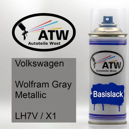 Volkswagen, Wolfram Gray Metallic, LH7V / X1: 400ml Sprühdose, von ATW Autoteile West.